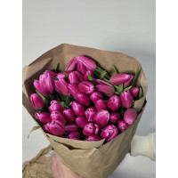 55 тюльпанов розовых букет 